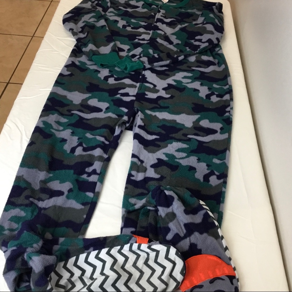 Boys Flannel Cat and Jack Onesie Pajamas